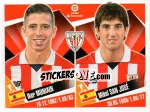 Sticker Iker Muniain / Mikel San Jose - Liga 2017-2018. South America n. 140 - Panini