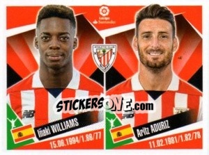 Sticker Iñaki Williams / Aritz Aduriz - Liga 2017-2018. South America n. 142 - Panini