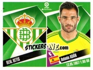 Sticker Escudo / Antonio Adan - Liga 2017-2018. South America - Panini