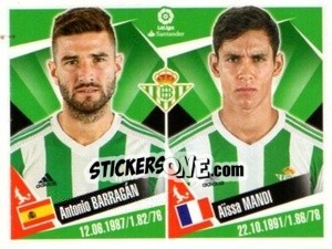 Sticker Antonio Barragan / Aissa Mandi - Liga 2017-2018. South America n. 144 - Panini