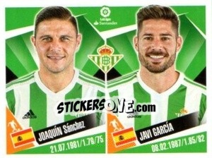 Cromo Joaquin Sanchez / Javi Garcia - Liga 2017-2018. South America - Panini