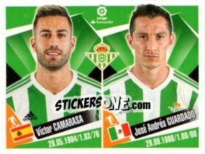 Sticker Victor Camarasa / Jose Andres Guardado - Liga 2017-2018. South America - Panini