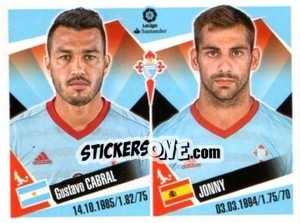 Sticker Gustavo Cabral / Jonny - Liga 2017-2018. South America - Panini