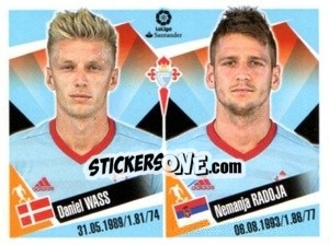 Sticker Daniel Wass / Nemanja Radoja - Liga 2017-2018. South America - Panini