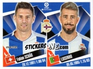 Sticker Fabian Schar / Luisinho - Liga 2017-2018. South America n. 157 - Panini