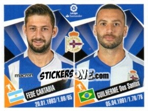 Sticker Fede Cartabia / Guilherme Dos Santos - Liga 2017-2018. South America - Panini