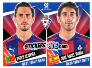 Sticker Paulo Oliveira / Jose Angel Valdes - Liga 2017-2018. South America n. 163 - Panini