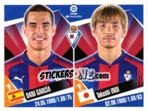 Sticker Dani Garcia / Takashi Inui - Liga 2017-2018. South America n. 165 - Panini