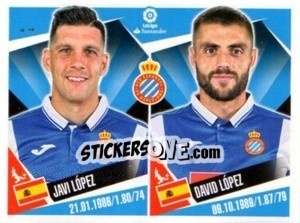Sticker Javi Lopez / David Lopez - Liga 2017-2018. South America - Panini