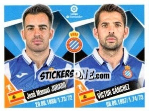 Sticker Jose Manuel Jurado / Victor Sanchez - Liga 2017-2018. South America - Panini