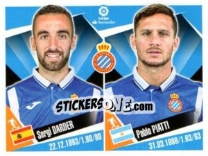 Sticker Sergi Darder / Pablo Piatti - Liga 2017-2018. South America - Panini