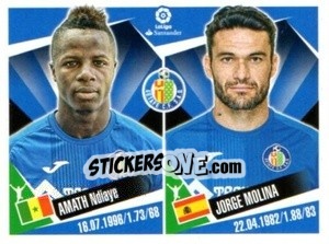 Sticker Amath Ndiaye / Jorge Molina - Liga 2017-2018. South America - Panini