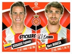 Sticker Bernardo Espinosa / Marc Muniesa - Liga 2017-2018. South America - Panini