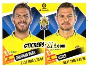 Cromo Jonathan Viera / Vitolo - Liga 2017-2018. South America - Panini