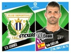 Cromo Escudo / Ivan Cuellar - Liga 2017-2018. South America n. 191 - Panini