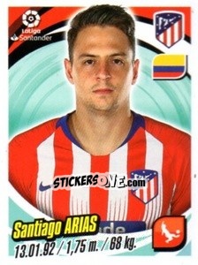 Sticker Santiago Arias - Liga 2018-2019. South America - Panini