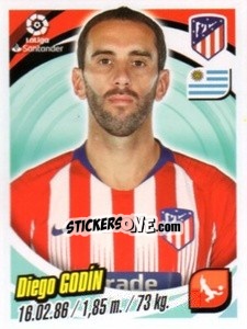 Sticker Diego Godín - Liga 2018-2019. South America n. 6 - Panini