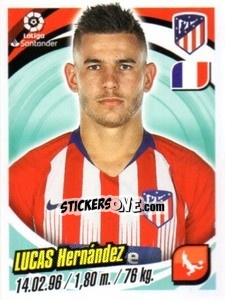 Sticker Lucas Hernández - Liga 2018-2019. South America - Panini