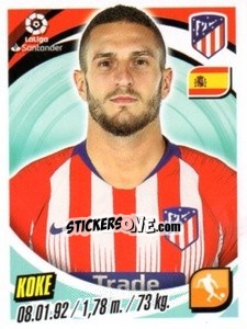 Cromo Koke - Liga 2018-2019. South America - Panini