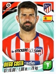 Sticker Diego Costa - Liga 2018-2019. South America n. 17 - Panini