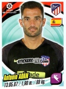 Cromo Antonio Adán - Liga 2018-2019. South America - Panini