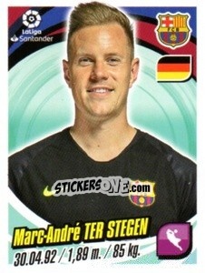Sticker Marc-André Ter Stegen - Liga 2018-2019. South America - Panini