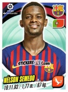 Sticker Nélson Semedo - Liga 2018-2019. South America - Panini