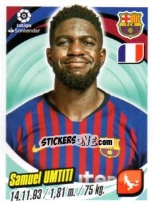 Sticker Samuel Umtiti - Liga 2018-2019. South America n. 43 - Panini