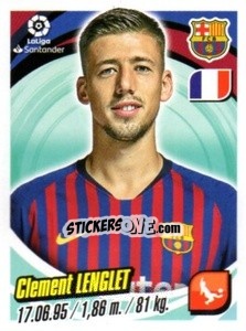 Sticker Clement Lenglet - Liga 2018-2019. South America n. 44 - Panini