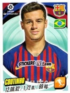 Sticker Coutinho - Liga 2018-2019. South America n. 51 - Panini