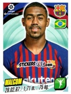 Sticker Malcom - Liga 2018-2019. South America n. 52 - Panini