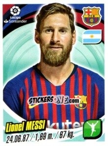 Sticker Lionel Messi - Liga 2018-2019. South America n. 53 - Panini