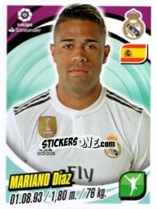 Sticker Mariano Díaz - Liga 2018-2019. South America - Panini