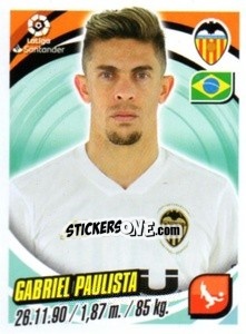 Cromo Gabriel Paulista - Liga 2018-2019. South America - Panini