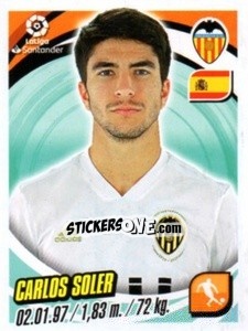 Sticker Carlos Soler - Liga 2018-2019. South America - Panini