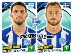 Sticker Jonathan Calleri / John Guidetti - Liga 2018-2019. South America n. 154 - Panini