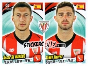 Sticker óscar de Marcos / Yeray Álvarez - Liga 2018-2019. South America n. 156 - Panini