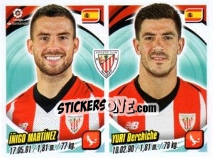 Sticker Iñigo Martínez / Yuri Berchiche - Liga 2018-2019. South America n. 157 - Panini