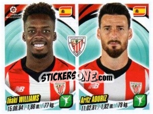 Cromo Iñaki Williams / Artiz Aduriz - Liga 2018-2019. South America - Panini