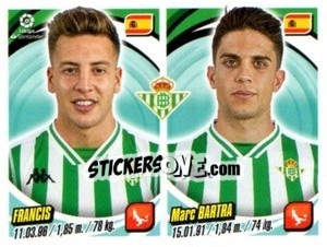 Sticker Francis / Marc Bartra - Liga 2018-2019. South America n. 162 - Panini