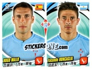 Sticker Hugo Mallo / Facundo Roncaglia - Liga 2018-2019. South America n. 168 - Panini