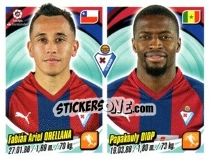 Sticker Fabián Ariel Orellana / Papakouly Diop - Liga 2018-2019. South America - Panini