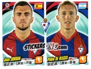 Sticker Joan Jordán / Pablo De Blasis - Liga 2018-2019. South America n. 177 - Panini