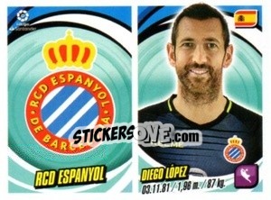 Sticker Escudo / Diego López - Liga 2018-2019. South America n. 179 - Panini