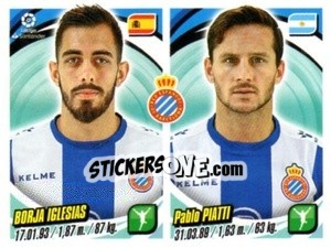 Sticker Borja Iglesias / Pablo Piatti - Liga 2018-2019. South America - Panini