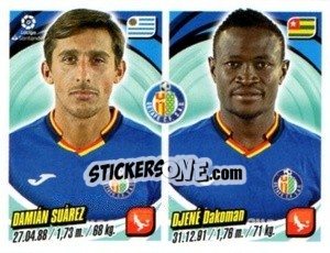Sticker Damián Suárez / Djené Dakoman - Liga 2018-2019. South America n. 186 - Panini