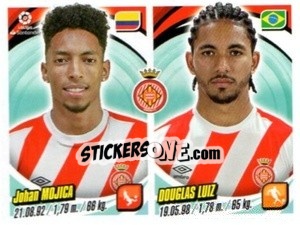 Cromo Johan Mojica / Douglas Luiz - Liga 2018-2019. South America n. 194 - Panini