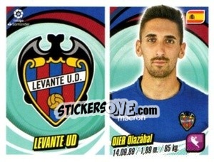 Sticker Escudo / Oier Olazábal - Liga 2018-2019. South America n. 209 - Panini