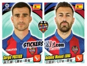Sticker Sergio Postigo / Antonio Manuel Luna - Liga 2018-2019. South America - Panini