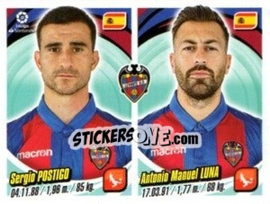 Sticker Sergio Postigo / Antonio Manuel Luna - Liga 2018-2019. South America n. 211 - Panini